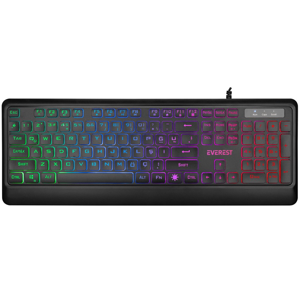 Klavye Mouse Set Gaming Rainbow Forza Plus