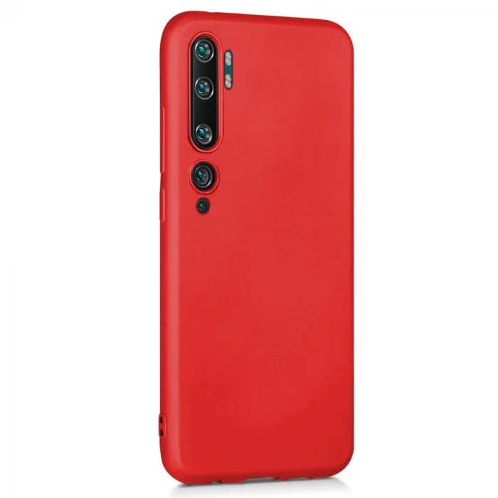 Kılıf Xiaomi Mi Note 10 Pro Silikon Kırmızı
