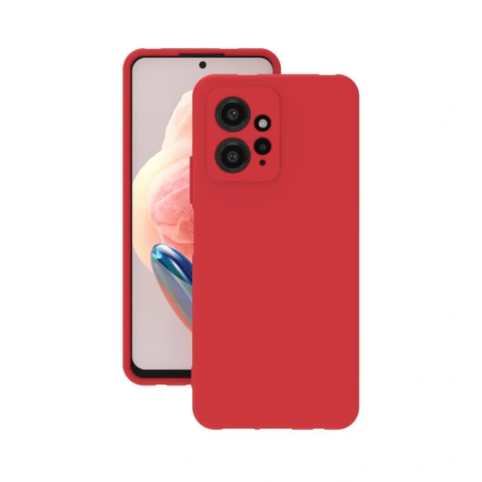 Kılıf Xiaomi Redmi Note 12 Rubber Silikon Kırmızı