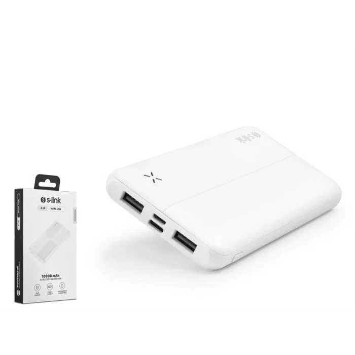 Powerbank 10000 MAH Usb+Type-C S-Link IPG12N Beyaz
