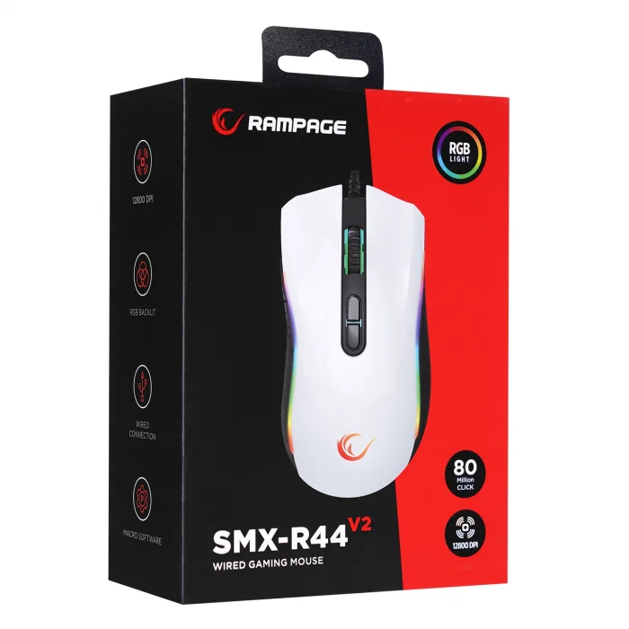 Mouse Oyuncu 12800 Dpi V2 Makrolu Rampage SMX-R44