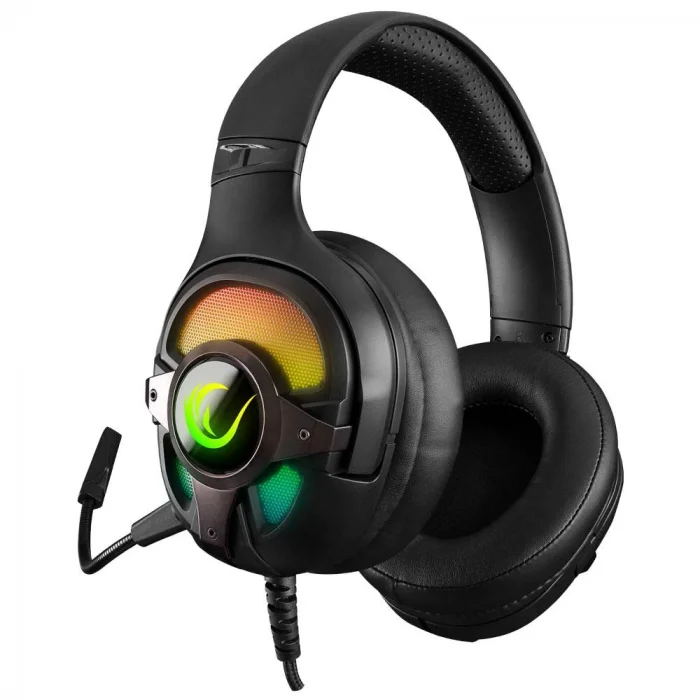 Kulaklık Mikrofonlu Oyuncu Usb 7.1 RGB Işık Rampage RM-K77 VIPERA Siyah