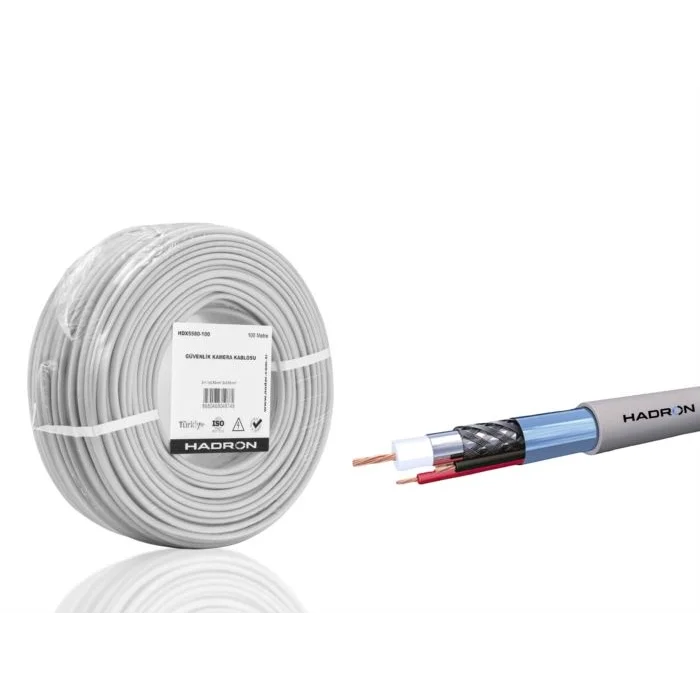 Güvenlik Kamera Kablosu 2+1 2x0.50 100 M Hadron HDX5580