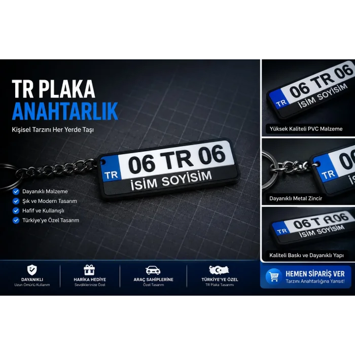 3D Anahtarlık Kişiye Özel Plaka Qtop Q-0965