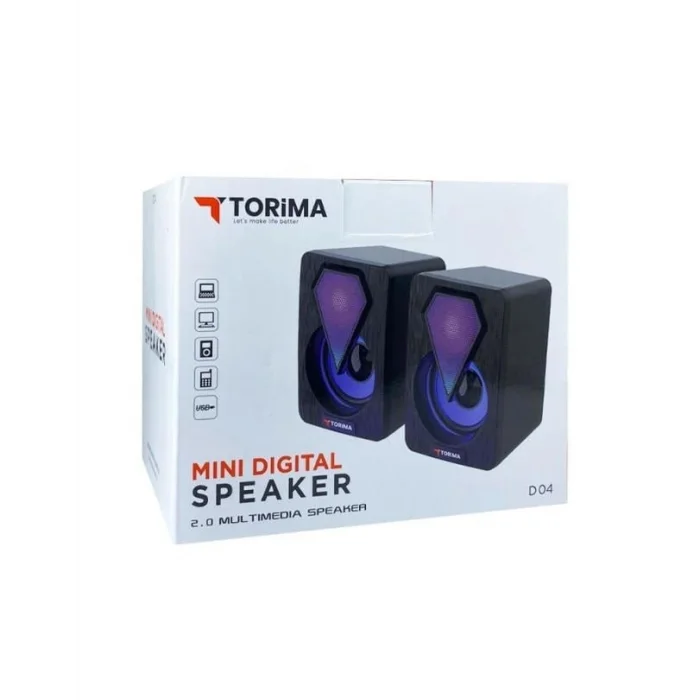 Hoparlör Speaker Usb Rgb 1+1 Torima D04
