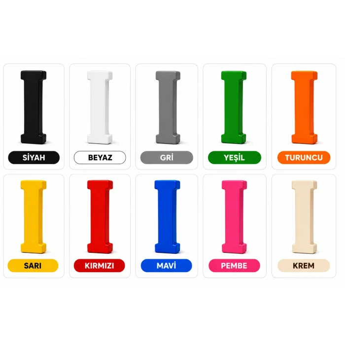 Dekoratif  -I- Harfi 20 Cm Q-1214