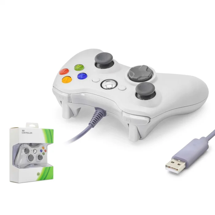 Kol Xbox 360 ve PC Uyumlu Kablolu Nodar ND506W Beyaz