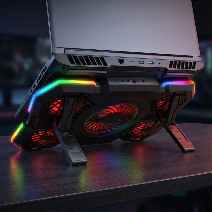 Notebook Soğutucu Ledli 5 Fanlı 15.6 -17.3 İnç Rampage S47 COOLFLOW