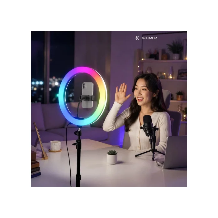 Selfie Ve Youtuber Işığı Telefon Tutuculu Qtop Q-1474