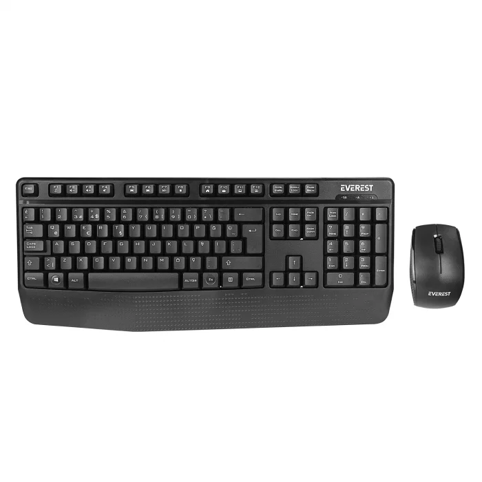 Klavye Mouse Set Kablosuz Q Multimedia Everest KM-973 Siyah