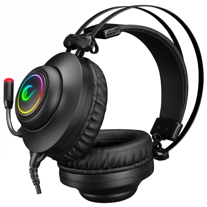 Kulaklık Mikrofonlu Oyuncu Usb 7.1 RGB Işık Rampage RM-K1 Pulsar Siyah