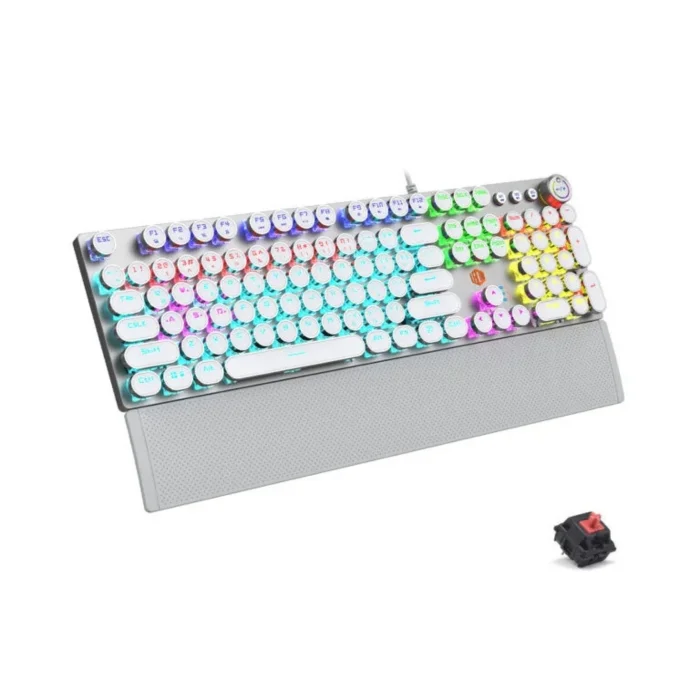 Klavye Q Oyuncu Red Switch Rgb Led Aydınlatmalı Macro Tuşlu Metalik Lenovo Lecoo KG1102