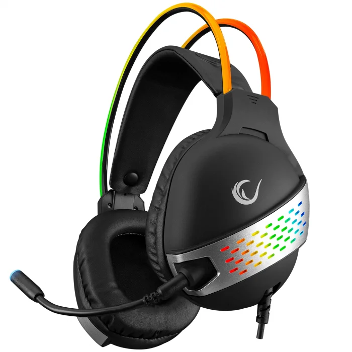 Kulaklık Mikrofonlu Oyuncu Usb 7.1 RGB Işık Rampage RM-K37 Black Eagle