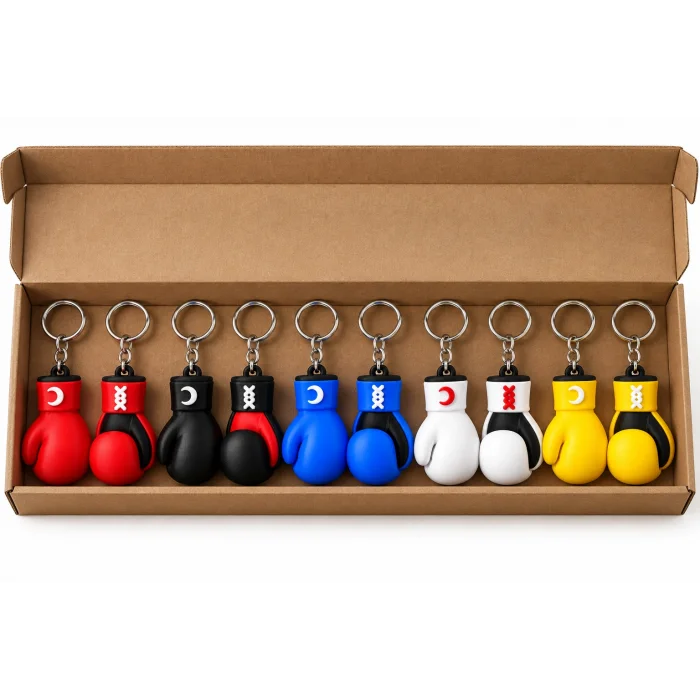 Anahtarlık Boks Eldiveni 5 Cm 10 Lu Paket Karışık Renk Qtop Q-1627