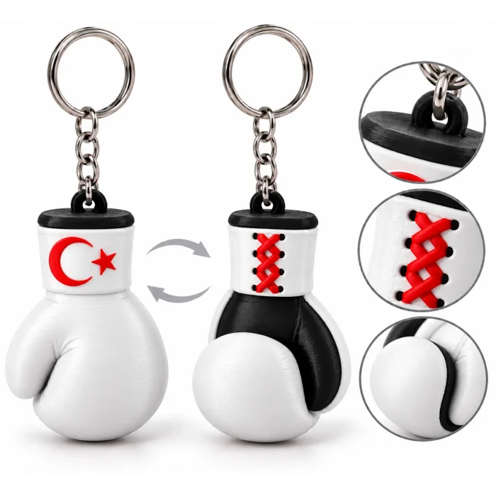 Anahtarlık Boks Eldiveni 1 Adet 5 Cm Beyaz Qtop Q-1665