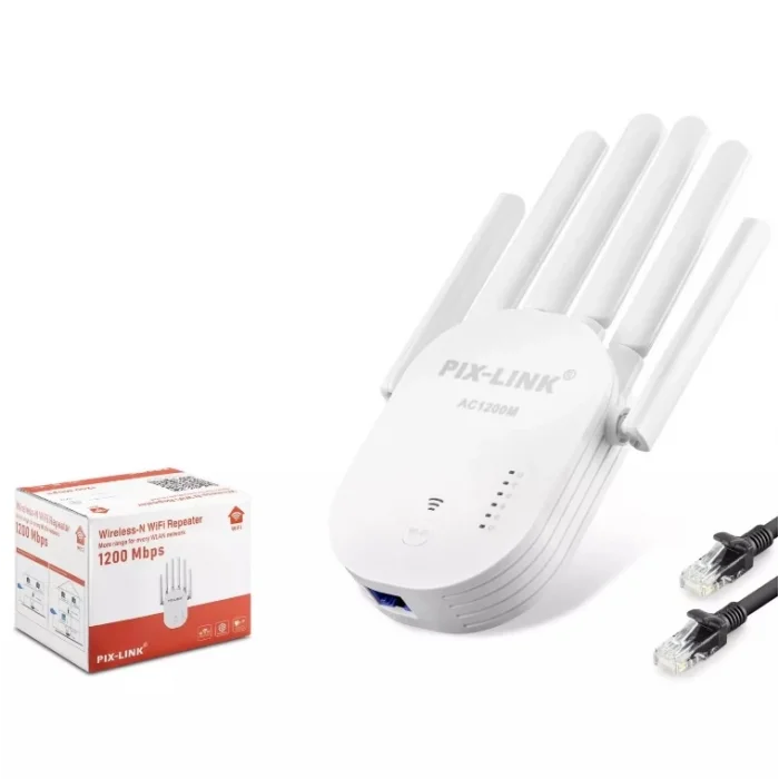Access Point Router Repeater 1200 Mbps 6 Anten Pix-Link Wr60T