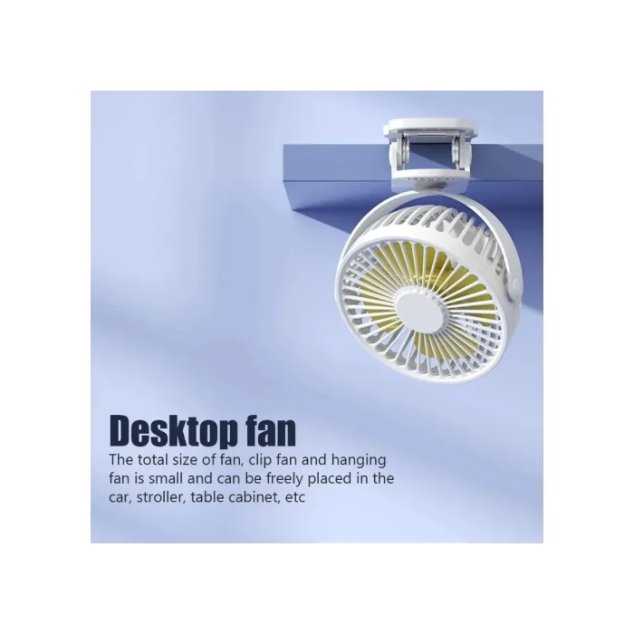 Fan Masaüstü 3 Kademeli Şarjlı Taşınabilir Qtop F9