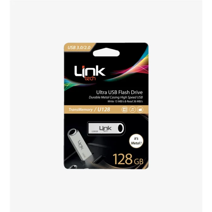 Flash Bellek 128 GB Metal Usb 3.0 Link Tech U128