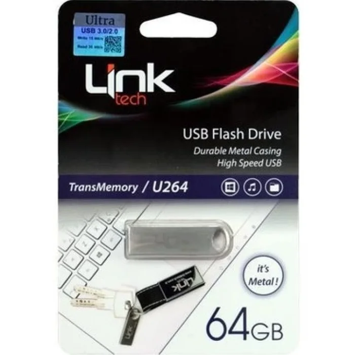 Flash Bellek 64 GB Metal Usb 3.0 Link Tech U264