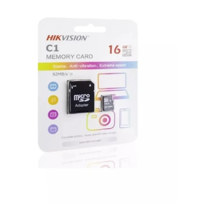Hafıza Kartı 16 GB Class 10 Hikvision HS-TF-C1/16G
