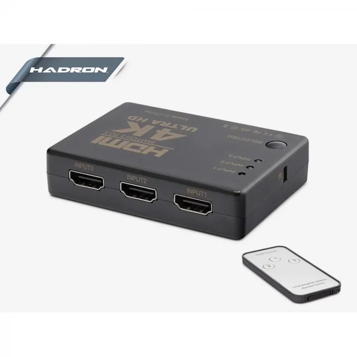 Hdmı Çoklayıcı Switch 4K 3 Port Kumandalı Hadron HDX1308