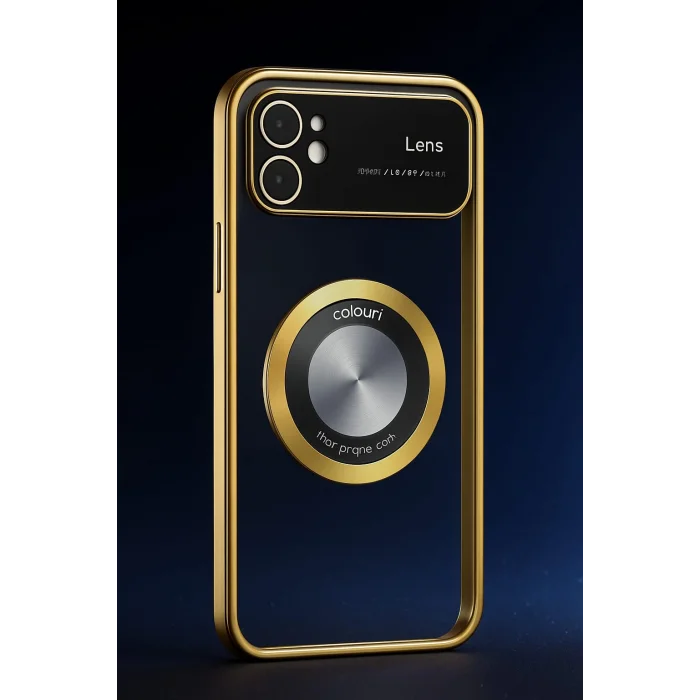 İphone 11 Kılıf Kamera Korumalı Magsafe Colourl Gold