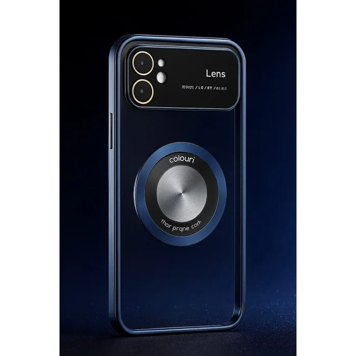 İphone 11 Kılıf Kamera Korumalı Magsafe Colourl Mavi