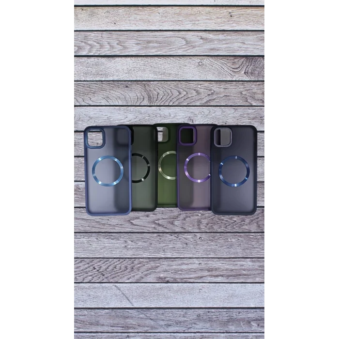 İphone 11 Pro Max Kılıf Matte Magsafe Mavi