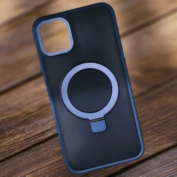 İphone 11 Pro Max Kılıf Standlı Magsafe Lacivert