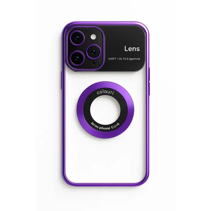 İphone 13 Pro Max Kılıf Kamera Korumalı Magsafe Colourl Mor