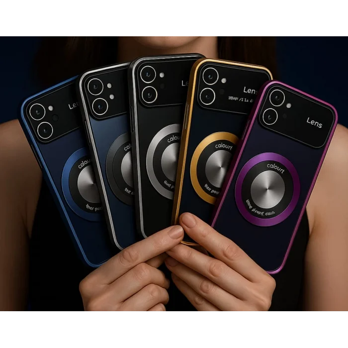 İphone 13 Pro Max Kılıf Kamera Korumalı Magsafe Colourl Mor