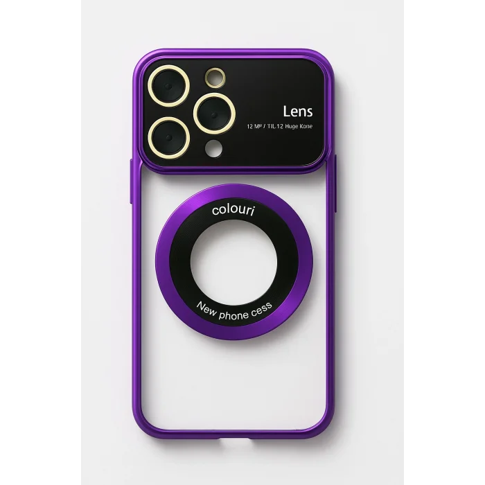 İphone 14 Pro Kılıf Kamera Korumalı Magsafe Colourl Mor