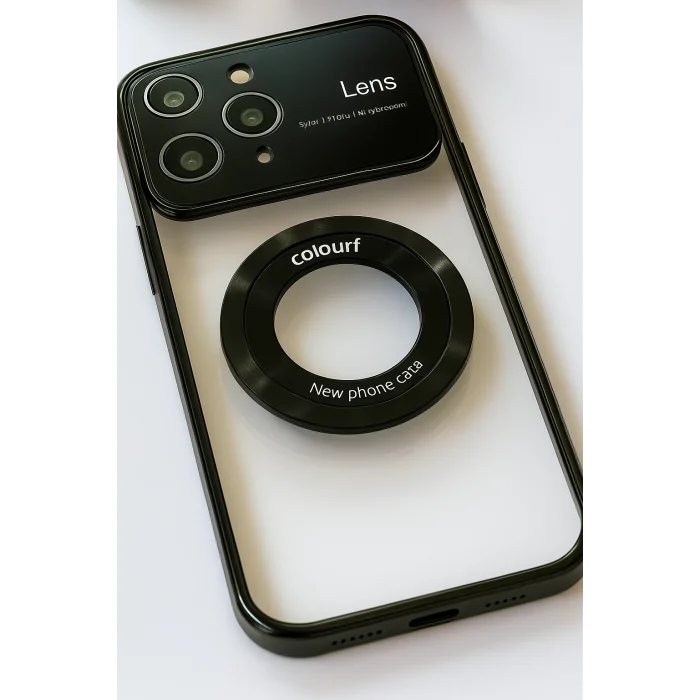 İphone 14 Pro Max Kılıf Kamera Korumalı Magsafe Colourl Siyah