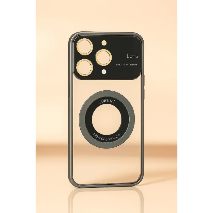 İphone 15 Pro Kılıf Kamera Korumalı Magsafe Colourl Gümüş