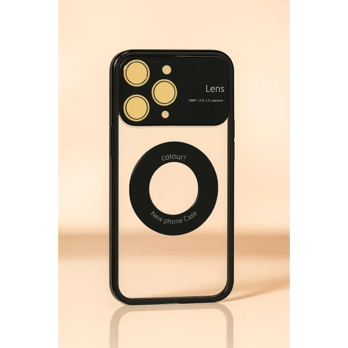 İphone 15 Pro Kılıf Kamera Korumalı Magsafe Colourl Siyah