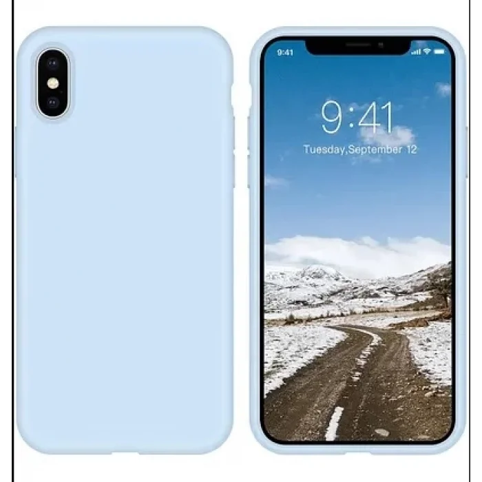İphone X Ve XS Kılıf Cappy Silikon Açık Mavi