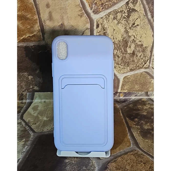 İphone XR Kılıf Kart Bölmeli Lila