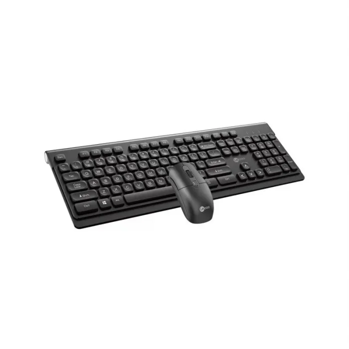 Klavye Mouse Set Kablosuz Türkçe Q Lenovo Lecoo KW203 Siyah