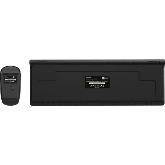 Klavye Mouse Set Kablosuz Türkçe Q Lenovo Lecoo KW203 Siyah