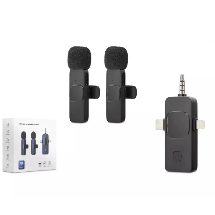 Mikrofon Yaka 2 Li Kablosuz Type-c Lightning Aux 3 İn 1 Hadron HDX2782