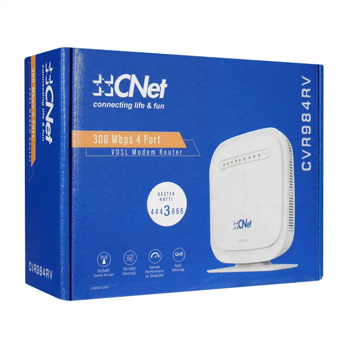 Modem 300 Mbps 4 Port ADSL2+ VDSL2 C-Net CVR984RV