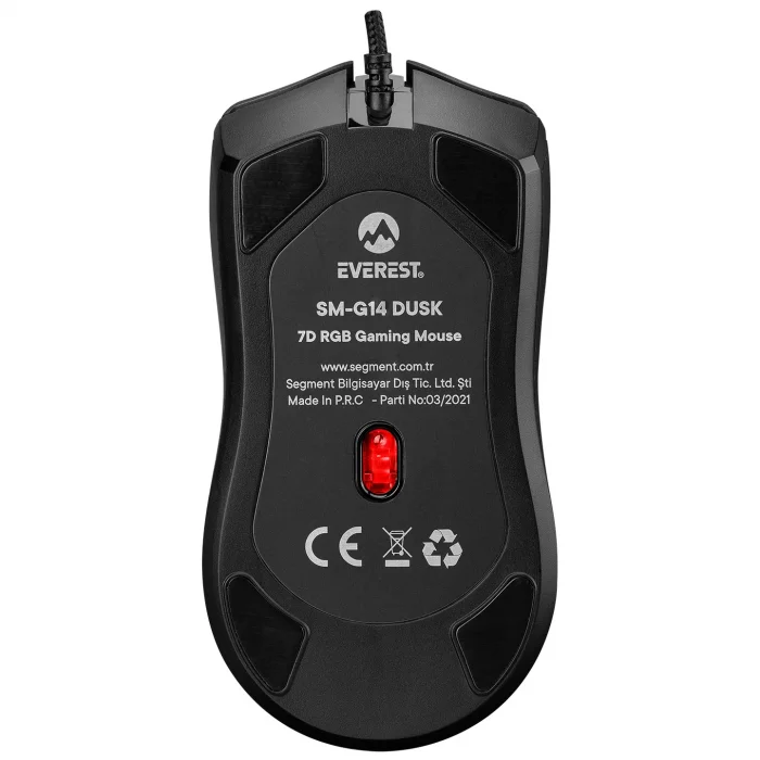 Mouse Oyuncu Gaming Led Işıklı 1600-7200 Dpi Everest SM-G14 DUSK