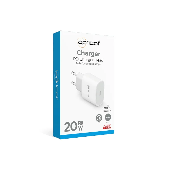 Şarj Kafa Type-C 20W Apricot APC-PD20