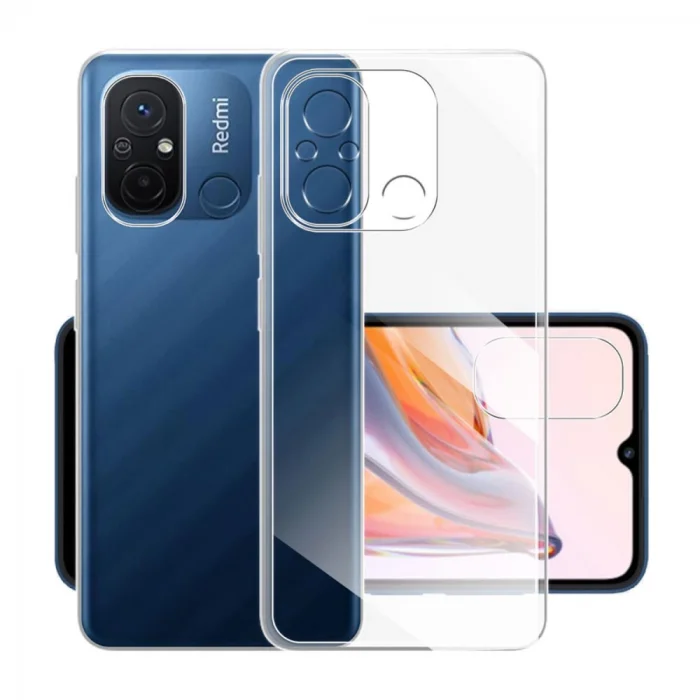 Xiaomi Redmi 12C Kılıf Kamera Korumalı Şeffaf Silikon