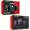 Hoparlör Ses Sistemi Gaming 2+1 5Wx2 Bluetooth+USB+TF+FM Rainbow Aydınlatmalı Rampage RMS-175BT