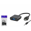 Hdmı To Vga Çevirici Ses Çıkışlı 5V Güç Girişli Ps4 Uyumlu Hadron HDX7806