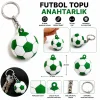 3D Anahtarlık Futbol Topu 3 Cm Yeşil Beyaz Qtop Q-0927