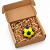 3D Anahtarlık Futbol Topu 3 Cm Sarı Lacivert Qtop Q-0941
