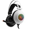 Kulaklık Mikrofonlu Oyuncu Usb 7.1 RGB Işık Rampage RM-K1 Pulsar Beyaz