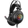 Kulaklık Mikrofonlu Oyuncu Usb 7.1 RGB Işık Rampage RM-K1 Pulsar Siyah